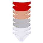 8 adet Süper Eko Set Likralı Kadın Slip Külot 532