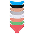 8 adet Süper Eko Set Likralı Kadın Slip Külot Set 7