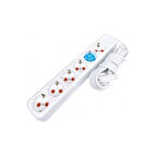 Asel Ara Kablo 6 lı 3 Metre Düz Priz