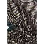 Sakallı Çizgili Pullu Kumaş Pullu Payet Kumaş Abiye Nişan Düğün Siyah Bakır