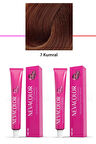 2 li Set Premium 7 Kumral - Kalıcı Krem Saç Boyası 2 X 50 g Tüp