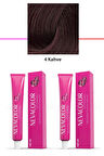 2 li Set Premium 4 Kahve - Kalıcı Krem Saç Boyası 2 X 50 g Tüp
