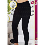 Korseli Dikişsiz İz Yapmaz kadin Uzun Tayt 17000 Siyah