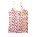 Kadın Askılı Desenli Atlet Dantelli Empirme Pamuklu Penye D10