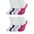 12 Adet Fiyonklu File Kadın Babet Çorap