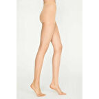 Parlak Fit 15 Likralı Külotlu Çorap Açık Ten