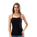 Kota kadin İp Askılı Siyah Atlet 6091