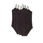 3 Adet İp Askılı Kadın Çıtçıtlı Body Siyah