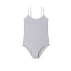 İp Askılı Kadın Çıtçıtlı Body Gri