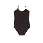 İp Askılı Kadın Çıtçıtlı Body Siyah