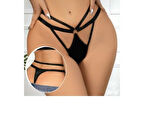 Kadın Fantezi İç Giyim Tanga Külot Perfect Fall D234 Siyah