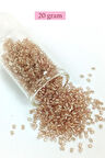 Kesme Cam Boncuk 2mm - 20 Gram - Açık Kahverengi -BNC331