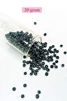 Dökme Cam Kum Boncuk Büyük Boy (6/0) 4 mm - 20 Gram - Siyah - BNC84