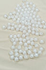 Dünya Boncuk İçten Boncuklu Bileklik Çanta Boncuğu 10 mm 50 gr Beyaz - BNC463