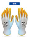 Pn7 Sarı Iş Eldiveni Polyester Örme Nitril Beybi No:10 Royaleks Group - 1 Çift