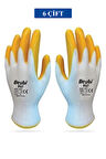 Pn7 Sarı Iş Eldiveni Polyester Örme Nitril Beybi No:10 Royaleks Group - 6 Çift
