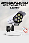 Solar Lamba Kamera Görünümlü Duvar Lambası Dönebilen Bahçe Aydınlatması