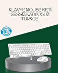 Ergonomik Kablosuz Klavye Mouse Takımı - Tam Boy, Sessiz ve Güvenilir
