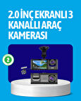 3 Kameralı Araç İçi Kayıt Cihazı  Suya ve Toza Dayanıklı Tasarım