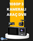 Çok Açılı Araç İçi DVR | Ön İç Arka Kamera, Döngü Video Kaydı