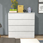 MBES MOBİLYA UMUT BEYAZ 80 CM ŞİFONYER 4 ÇEKMECELİ