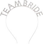 Gümüş Kaplama Kristal Taşlı Team Bride Taç 16x17 cm