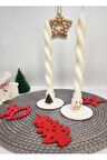 Yılbaşı 2'li Burgu Mum Ve Şamdan Set
