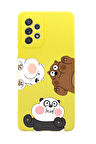 Samsung A72 Uyumlu Cute Animals Desenli Premium Silikonlu Telefon Kılıfı