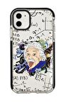 iPhone 12 Mini Einstein In Formula Desenli Candy Bumper Silikonlu Telefon Kılıfı