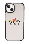 iPhone 15 Uyumlu Powerpuff Girls Desenli Candy Bumper Darbe Emci Silikonlu Telefon Kılıfı 