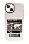 iPhone 15 Uyumlu Berlin Ticket Desenli Candy Bumper Darbe Emci Silikonlu Telefon Kılıfı 