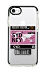 iPhone 6 Casetify Sydney Ticket Desenli Anti Shock Premium Silikonlu Siyah Kenar Detaylı Telefon Kılıfı