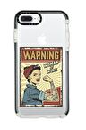 iPhone 7 Plus Casetify Women At Work Desenli Anti Shock Premium Silikonlu Siyah Kenar Detaylı Telefon Kılıfı