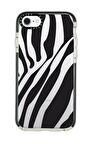 iPhone 7 Casetify Zebra Desenli Anti Shock Premium Silikonlu Siyah Kenar Detaylı Telefon Kılıfı