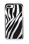 iPhone 8 Plus Casetify Zebra Desenli Anti Shock Premium Silikonlu Siyah Kenar Detaylı Telefon Kılıfı