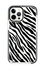 iPhone 11 Pro Casetify Zebra Pattern Anti Shock Premium Silikonlu Siyah Kenar Detaylı Telefon Kılıfı