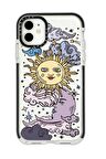 iPhone 11 Casetify Güneş Ay Desenli Anti Shock Premium Silikonlu Siyah Kenar Detaylı Telefon Kılıfı