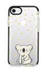 iPhone 8 Casetify Koala Desenli Anti Shock Premium Silikonlu Siyah Kenar Detaylı Telefon Kılıfı