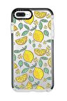 iPhone 8 Plus Casetify Limon Desenli Anti Shock Premium Silikonlu Siyah Kenar Detaylı Telefon Kılıfı