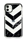 iPhone 11 Casetify Mermer Üçgen Desenli Anti Shock Premium Silikonlu Siyah Kenar Detaylı Telefon Kılıfı