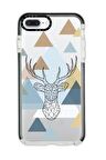 iPhone 6 Casetify Polygon Deer Desenli Anti Shock Premium Silikonlu Siyah Kenar Detaylı Telefon Kılıfı