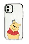 iPhone 11 Casetify Sewimli Pooh Desenli Anti Shock Premium Silikonlu Siyah Kenar Detaylı Telefon Kılıfı