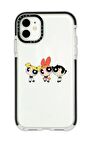 iPhone 11 Casetify Powepuff Girls Desenli Anti Shock Premium Silikonlu Siyah Kenar Detaylı Telefon Kılıfı