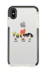 iPhone X Casetify Powepuff Girls Desenli Anti Shock Premium Silikonlu Siyah Kenar Detaylı Telefon Kılıfı