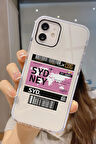 iPhone 12 Pro Uyumlu Sydney Ticket Desenli Candy Bumper Darbe Emici Silikonlu Telefon Kılıfı