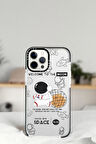 iPhone 13 Pro Sevimli Astronot Desenli Casetify Darbe Emci Silikonlu Telefon Kılıfı