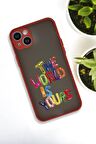 iPhone 13 Uyumlu The World Desenli Buzlu Şeffaf Lüx Telefon Kılıfı