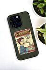 iPhone 14 Pro Max Uyumlu Women At Work Desenli Premium Silikonlu Haki Lansman Telefon Kılıfı