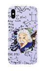 iPhone XS Einstein In Formula Desenli Premium Silikonlu Telefon Kılıfı