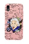 iPhone Xr Einstein In Formula Desenli Premium Silikonlu Telefon Kılıfı